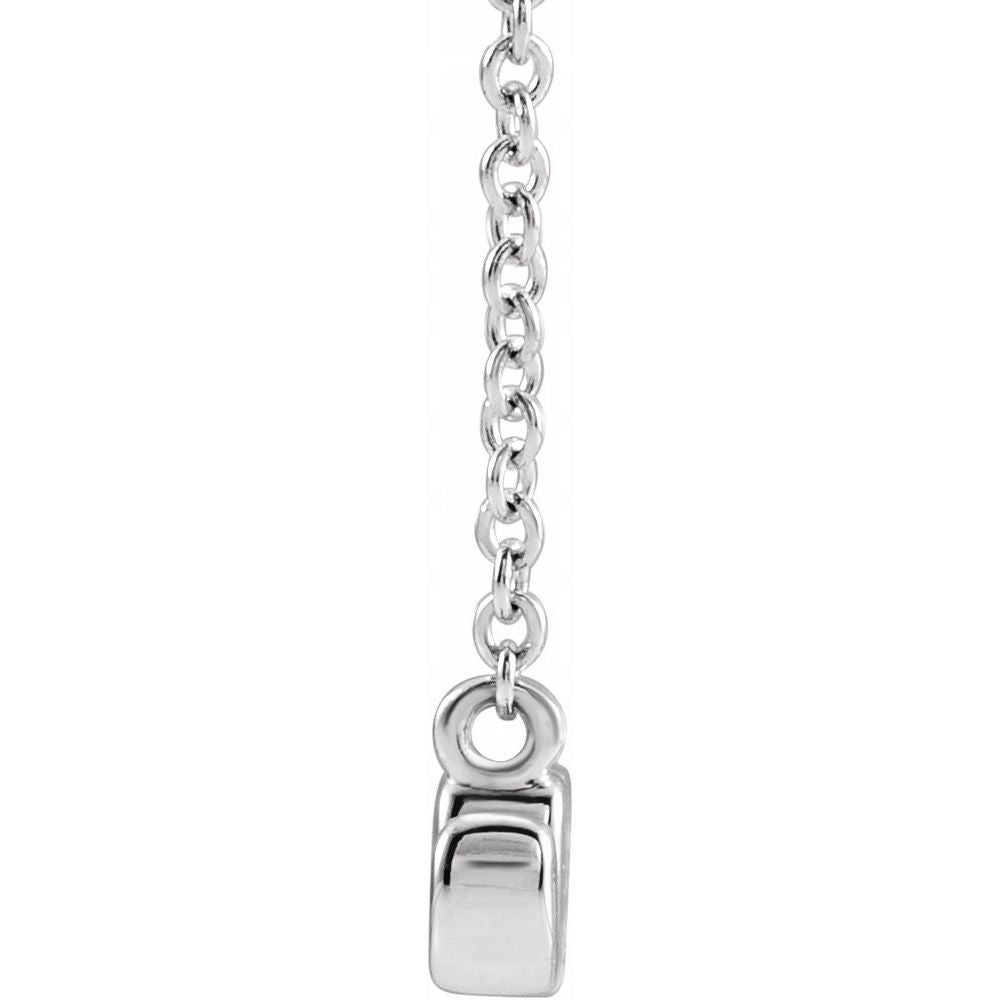 Sterling Silver Mom Script Necklace on 18" Chain (8635796586726)