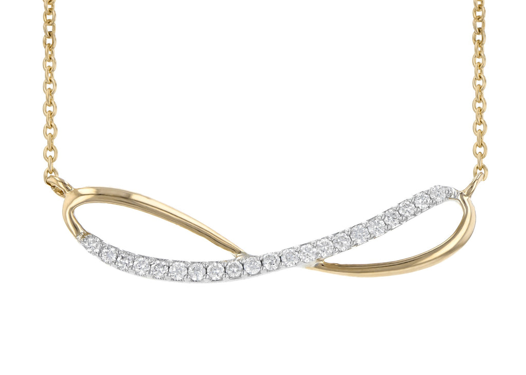 Twisted Diamond Bar Necklace (8055264575718)