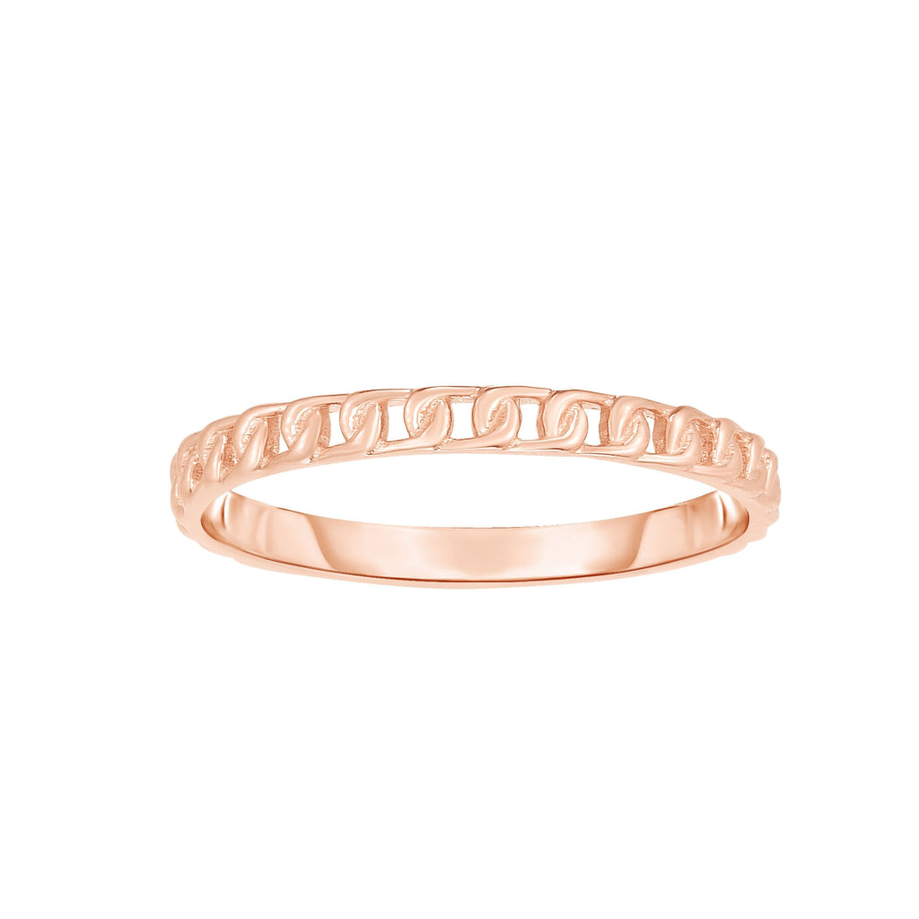 14kt Gold Size-7 Rose Finish Ring (5688347263131)