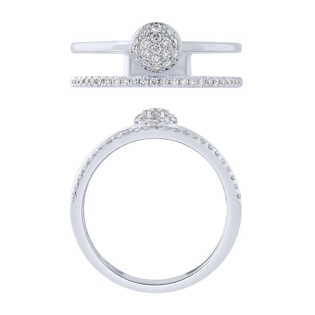 Sterling Silver 1/4Ctw Diamond Fashion Ring (6738325733531)