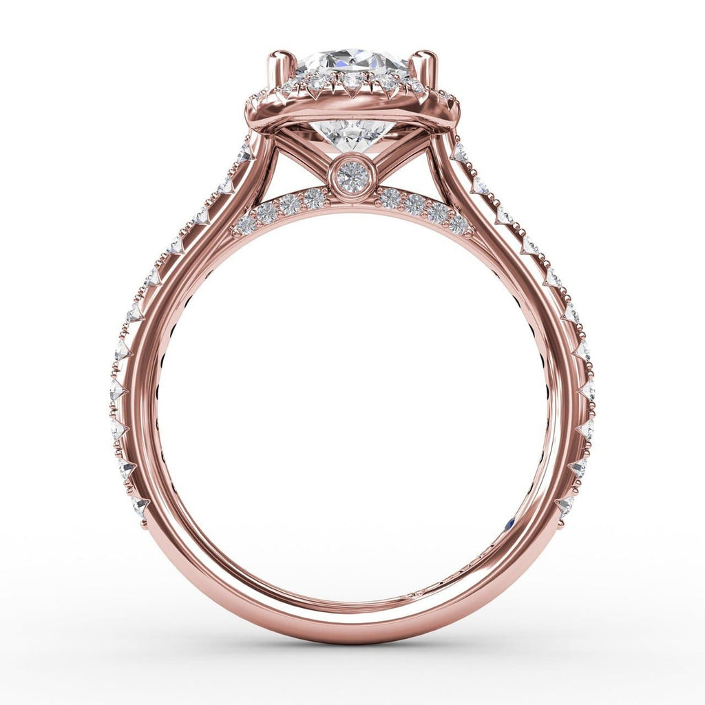 Oval Diamond Halo Engagement Ring With Diamond Band (5552789913755)