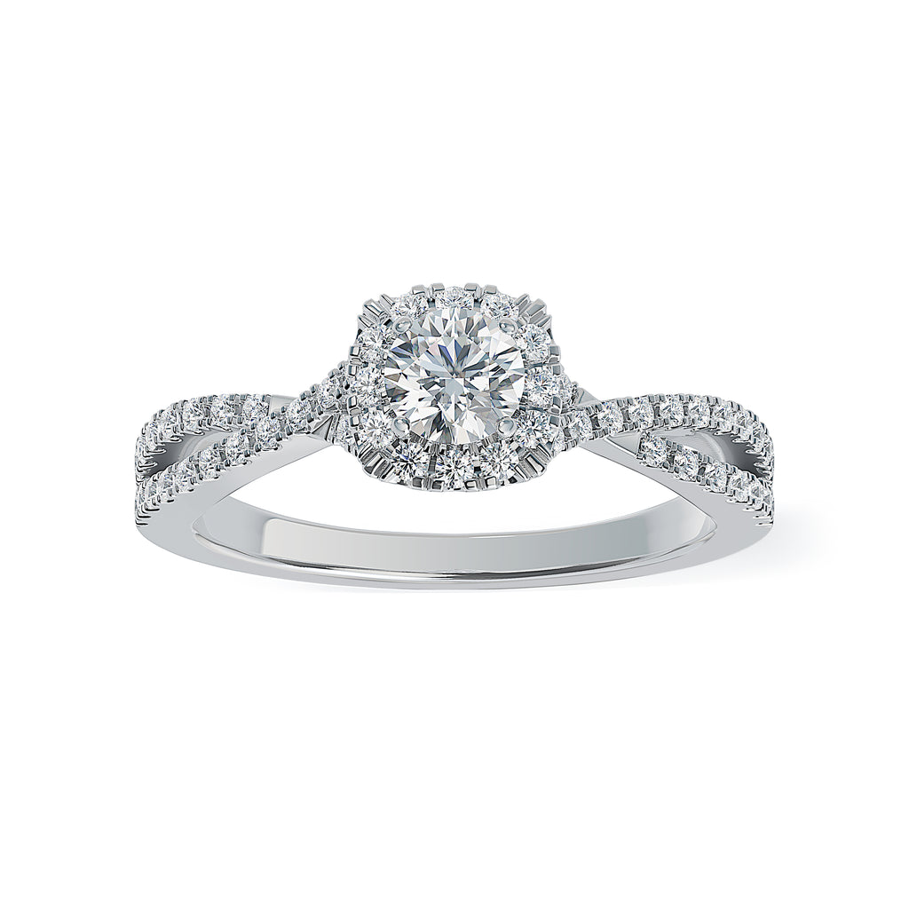 Lab Grown Diamond Halo Engagement Ring (8055182721254)