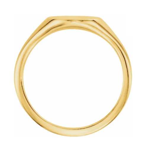 Customizable 14K Yellow Gold Oval Signet Ring (8747732599014)