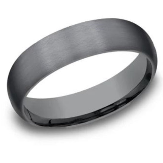 6mm Dark Tantalum Satin Finish Wedding Band (9039386771686)