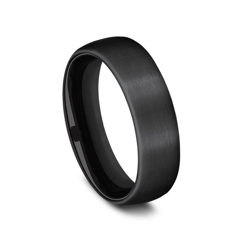 6.5mm Black Titanium Satin Finish Wedding Band (9039386345702)