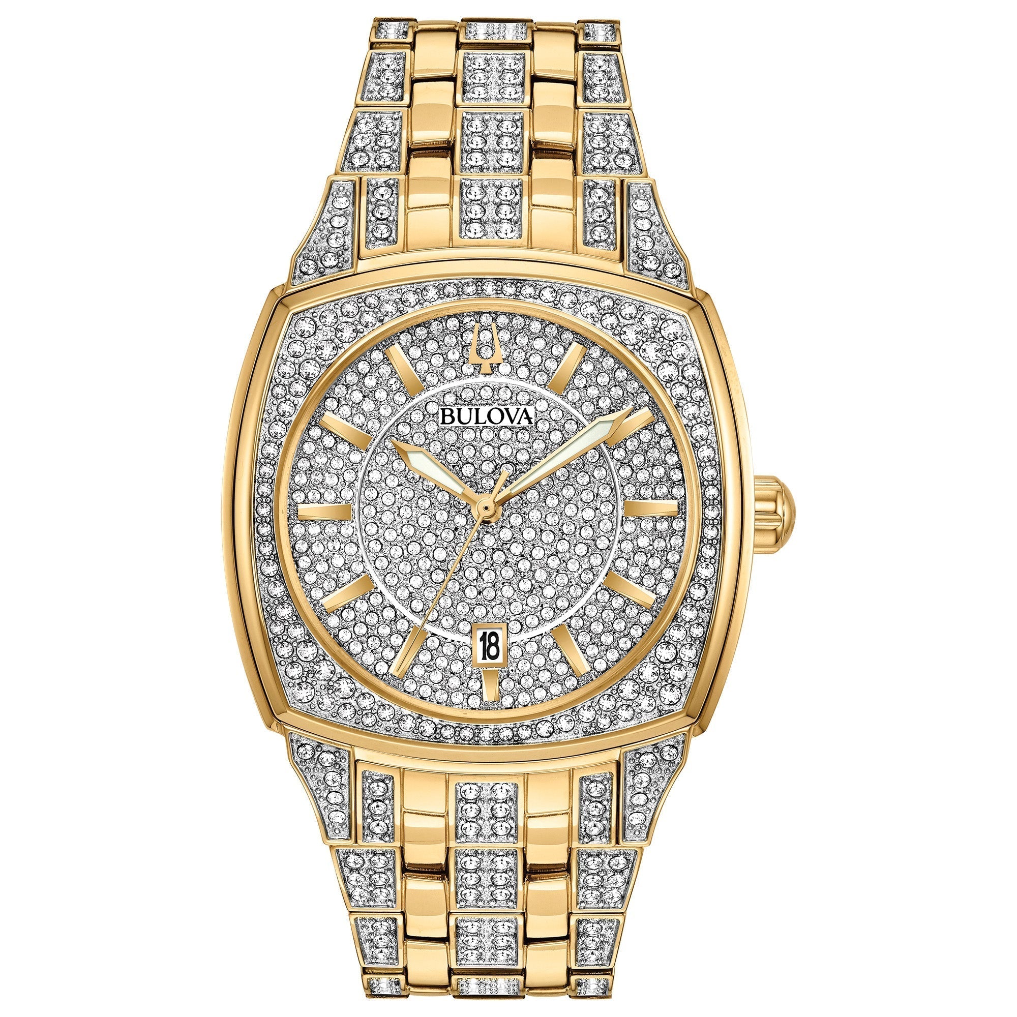Bulova Dress/Classic Crystal Mens Watch Stainless Steel Bulova Dress/Classic Crystal Mens Watch Stainless Steel