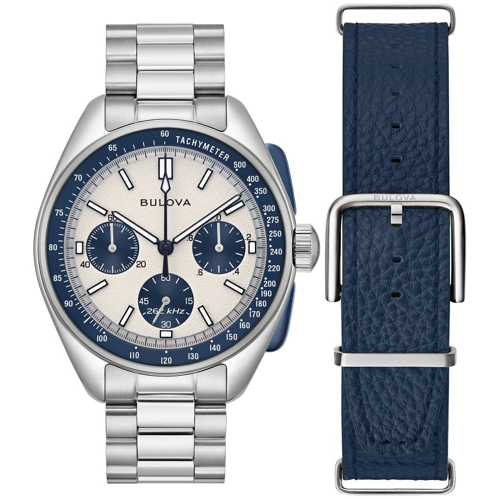 Bulova Silver-Tone Stainless Steel Heritage Archive Lunar Pilot