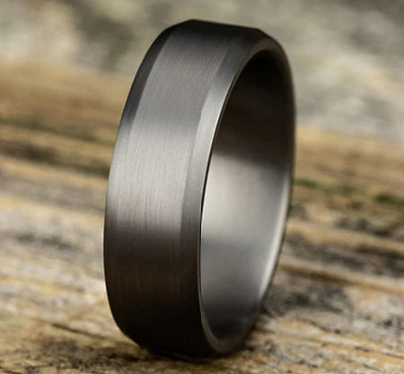7mm Grey Tantalum Satin Finish Wedding Band (9039386902758)