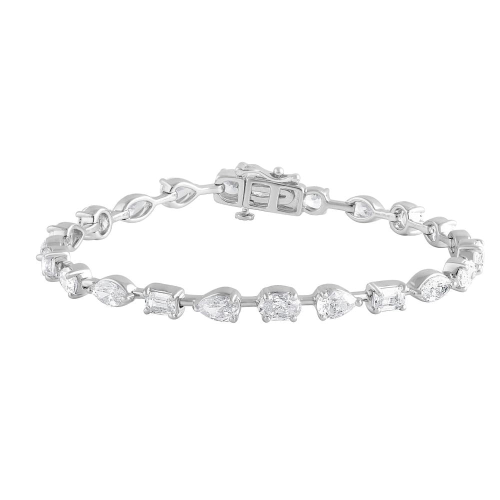 Round Cut Diamond Bracelet Approx. 9.20cttw