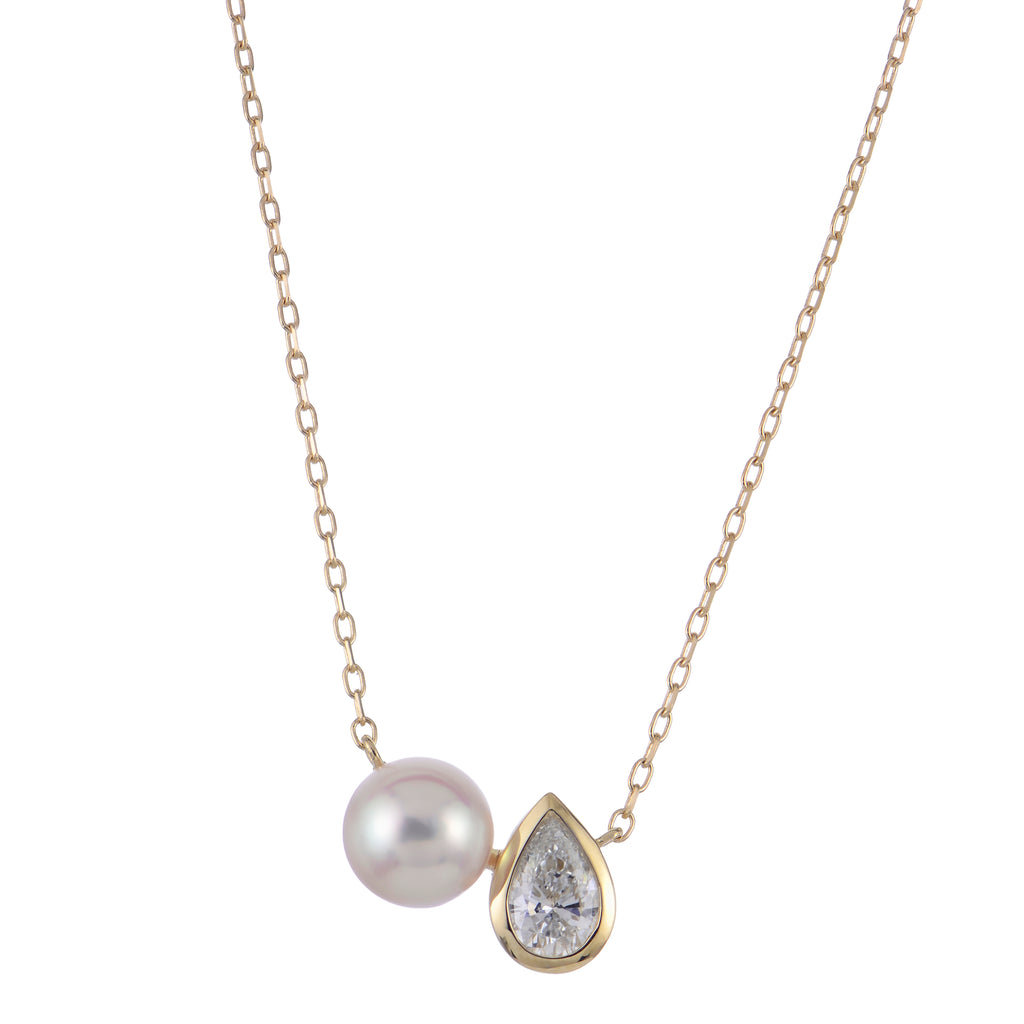Akoya Pearl & Lab-Grown Diamond Necklace
