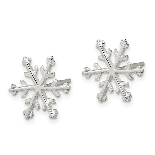 Sterling Silver Snowflake Post Earrings (8388991221990)