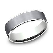 6.5mm 14K White Gold and Grey Tantalum Satin Finish Wedding Band (9039387721958)
