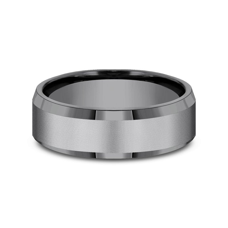 7mm Dark Tantalum Sandblast Finish Wedding Band (9039386935526)