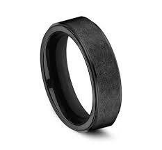 7mm Black Titanium Swirl Finished Wedding Band (9039386050790)