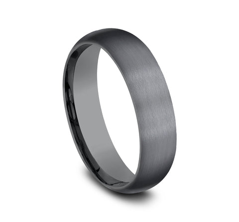 6mm Dark Tantalum Satin Finish Wedding Band (9039386771686)