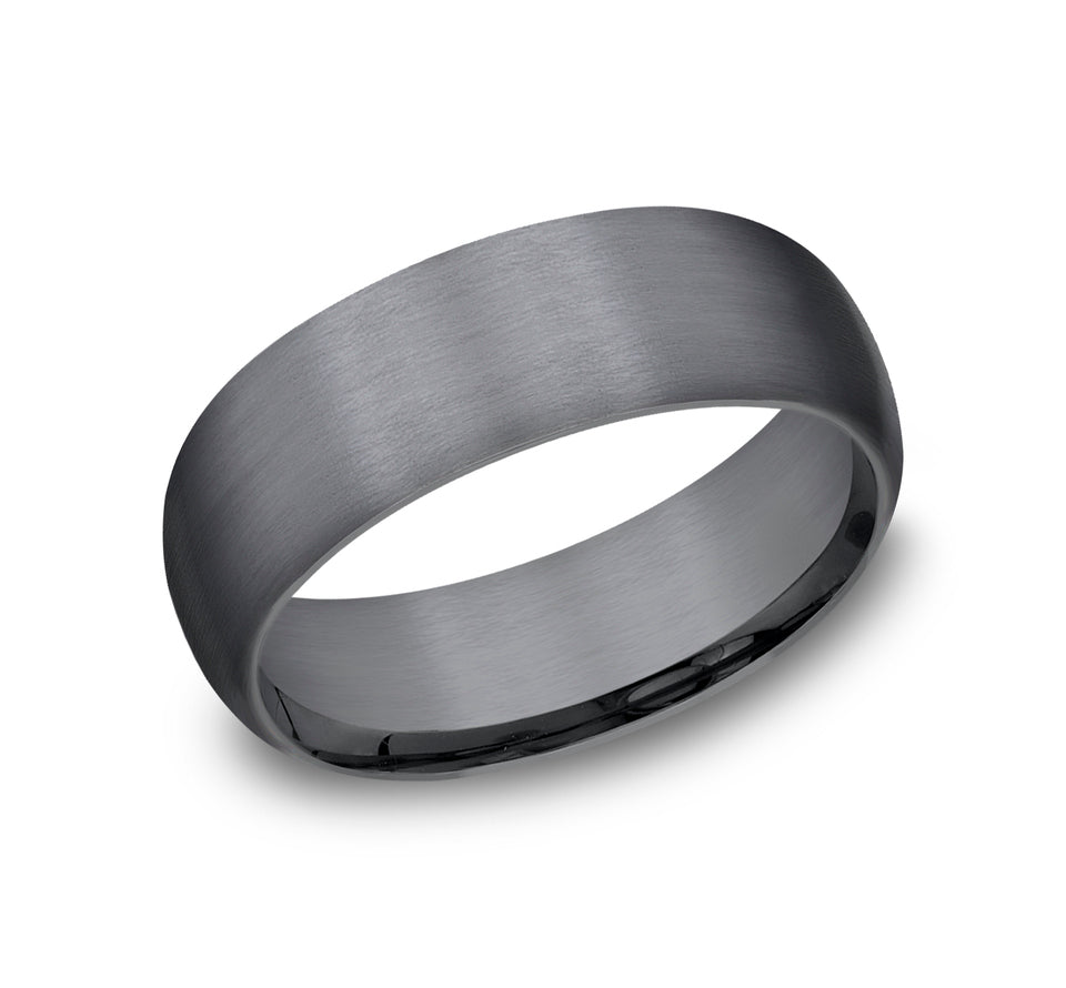 8mm Dark Tantalum Satin Finish Wedding Band (9039386837222)