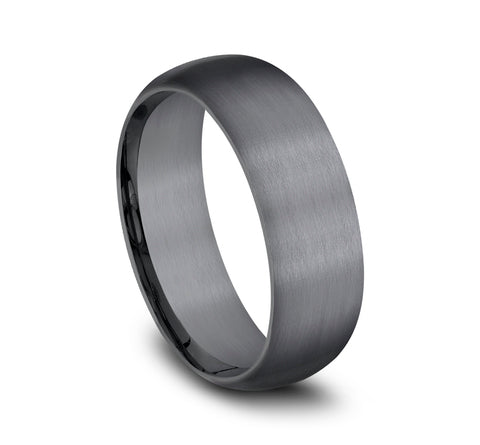 8mm Dark Tantalum Satin Finish Wedding Band (9039386837222)