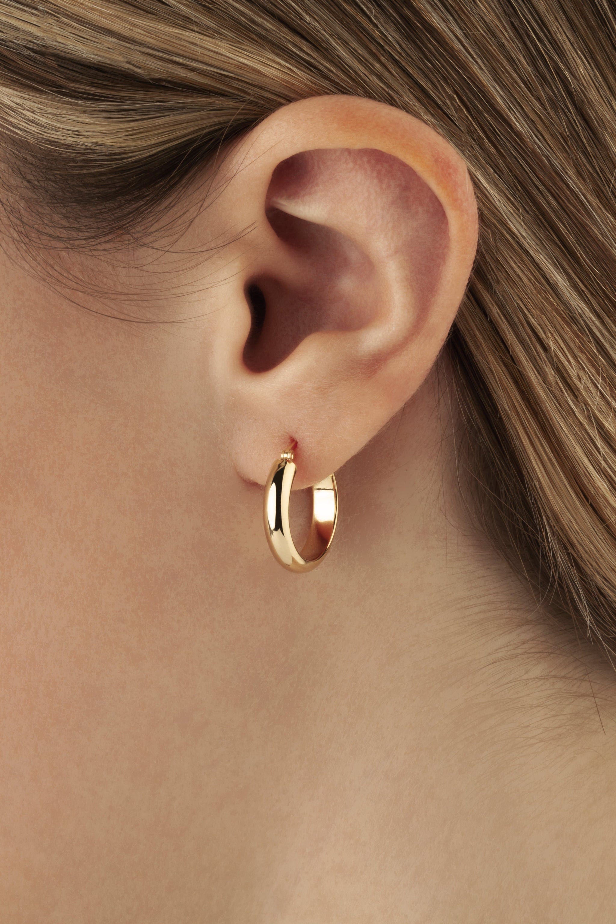 Small tube hoop earrings online