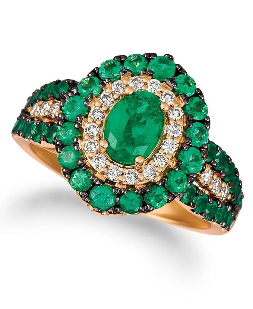 Le Vian Costa Smeralda Emeralds™ (1 5/8 ct. t.w.) and Nude Diamonds™ (1/4 ct. t.w.) Ring in 14k Rose Gold (5287571619995)