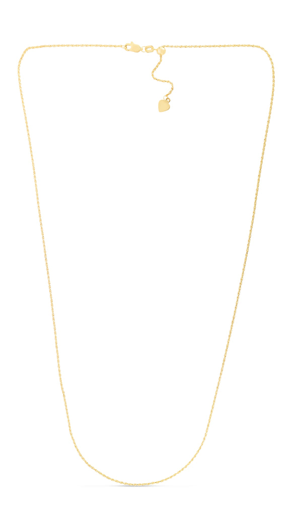 14K Gold 0.95mm Adjustable Rope Chain (8210052382950)