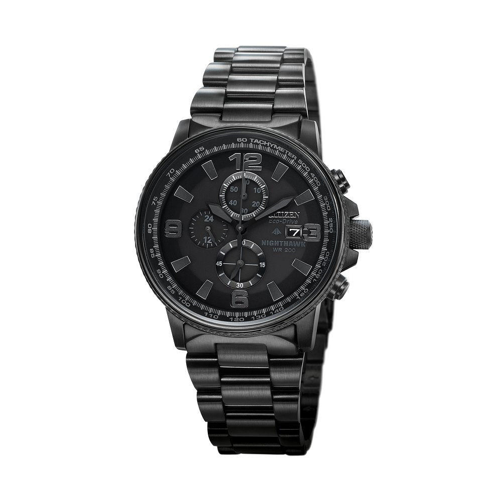 CITIZEN Eco-Drive Weekender Nighthawk Sport Casual Mens Stainless Steel (8434908954854)