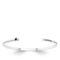 UCONN Sapphire Engraved Cuff Bracelet in Sterling Silver (5993502048411)