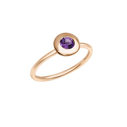 Matthia's & Claire Gemstone Ring with Amethyst (5383495975067)