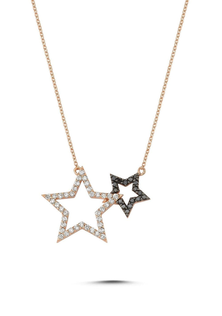 Own Your Story Two-Star Black and White Diamond Pendant (5358079246491)