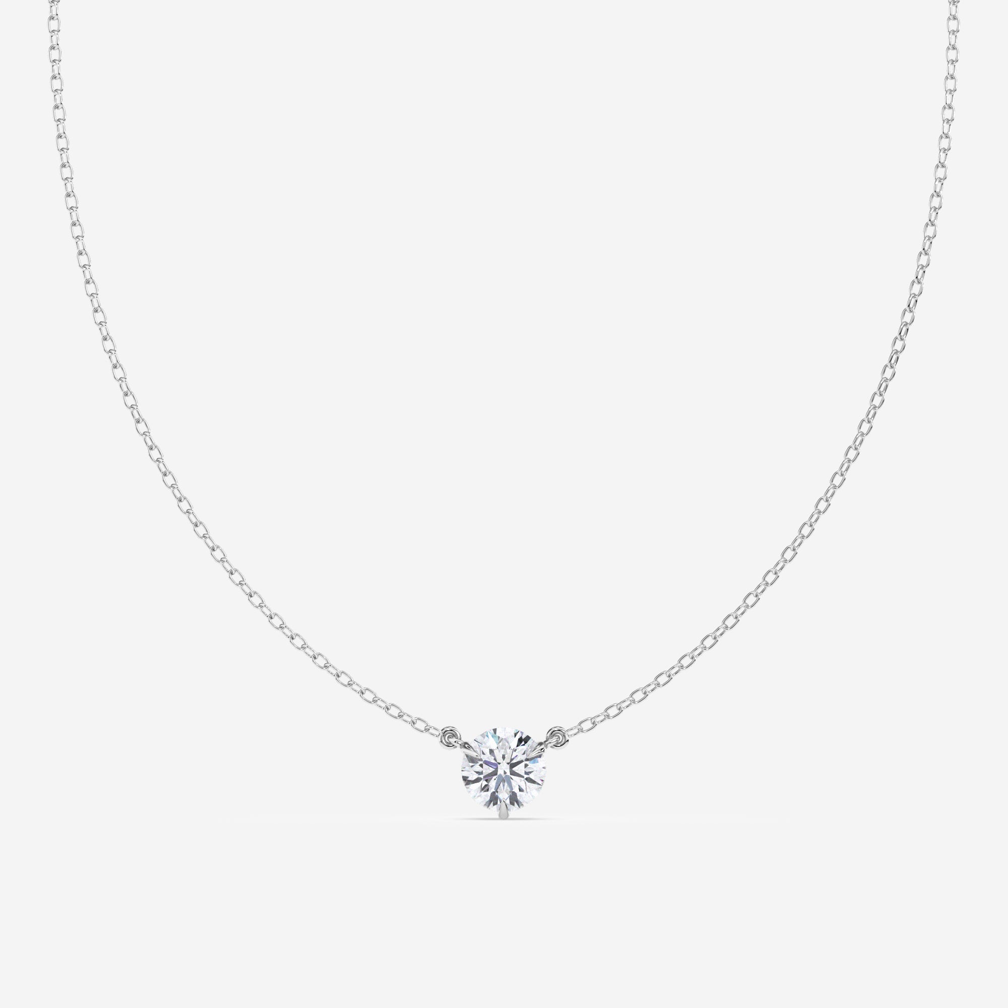 Lab diamond solitaire necklaces - VALQUÈRE