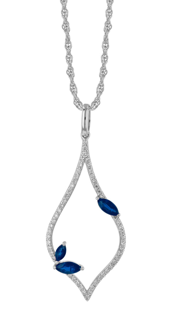 Diamond And Sapphire Pendant (8055264411878)