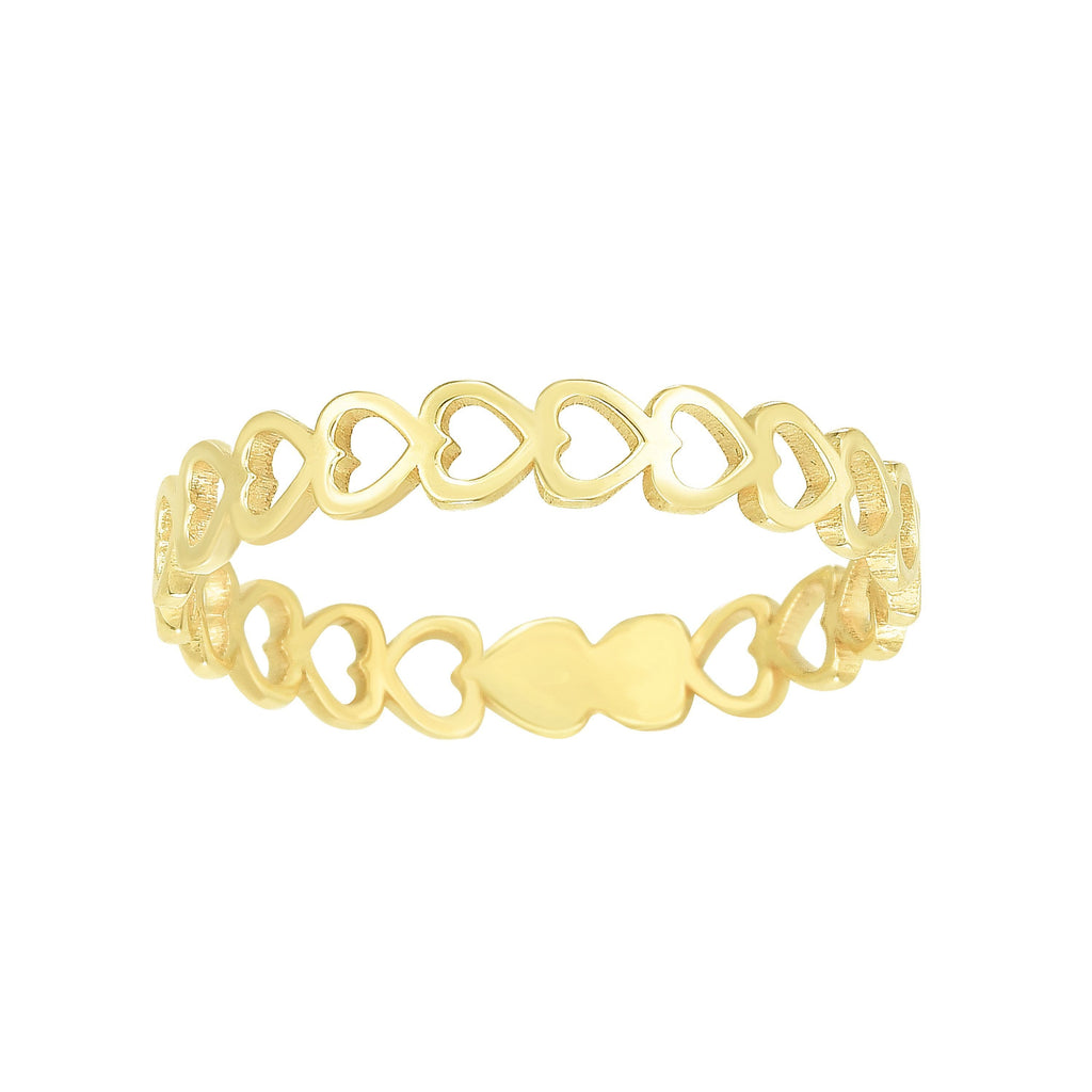 14kt Gold Size-7 Yellow Finish Band Ring (5688345723035)
