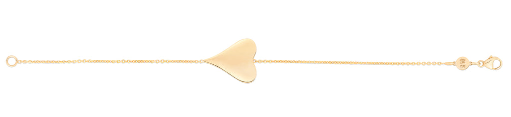 14K Gold Polished Engravable Elongated Heart Bracelet (8210051367142)