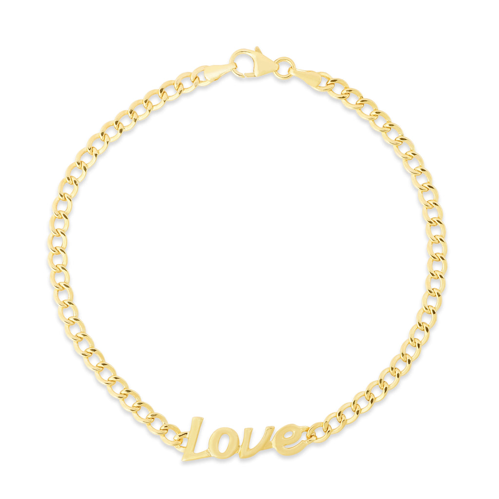 14K Love Curb Bracelet (8210050810086)