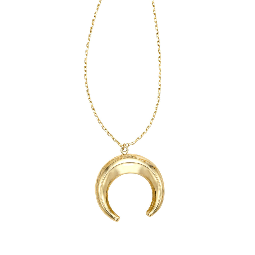 14kt Gold 17 inches Yellow Finish 19.8x18.8mm(CE),0.9mm(Ch) Polished Horse Shoe Necklace with Lobster Clasp (5688351490203)
