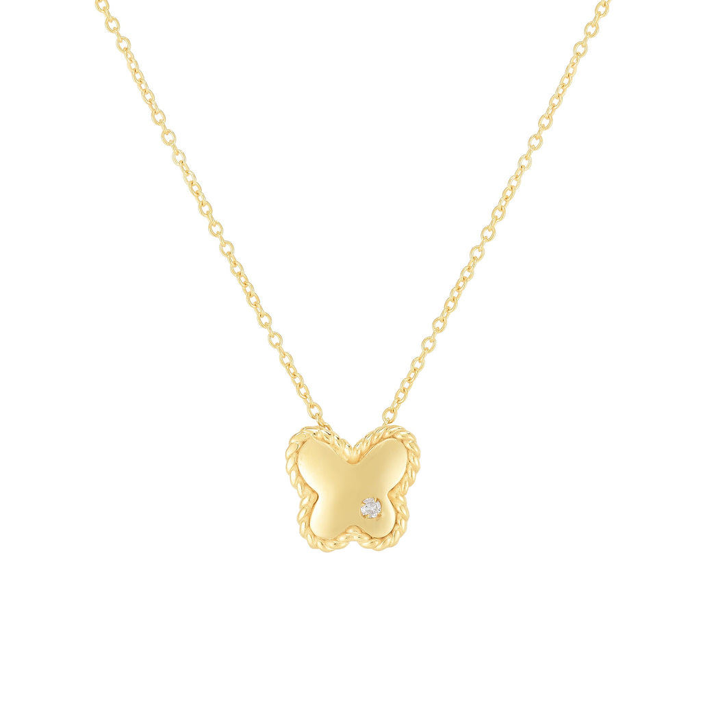 14K Gold Diamond Butterfly Piccolini Pendant (8210049073382)