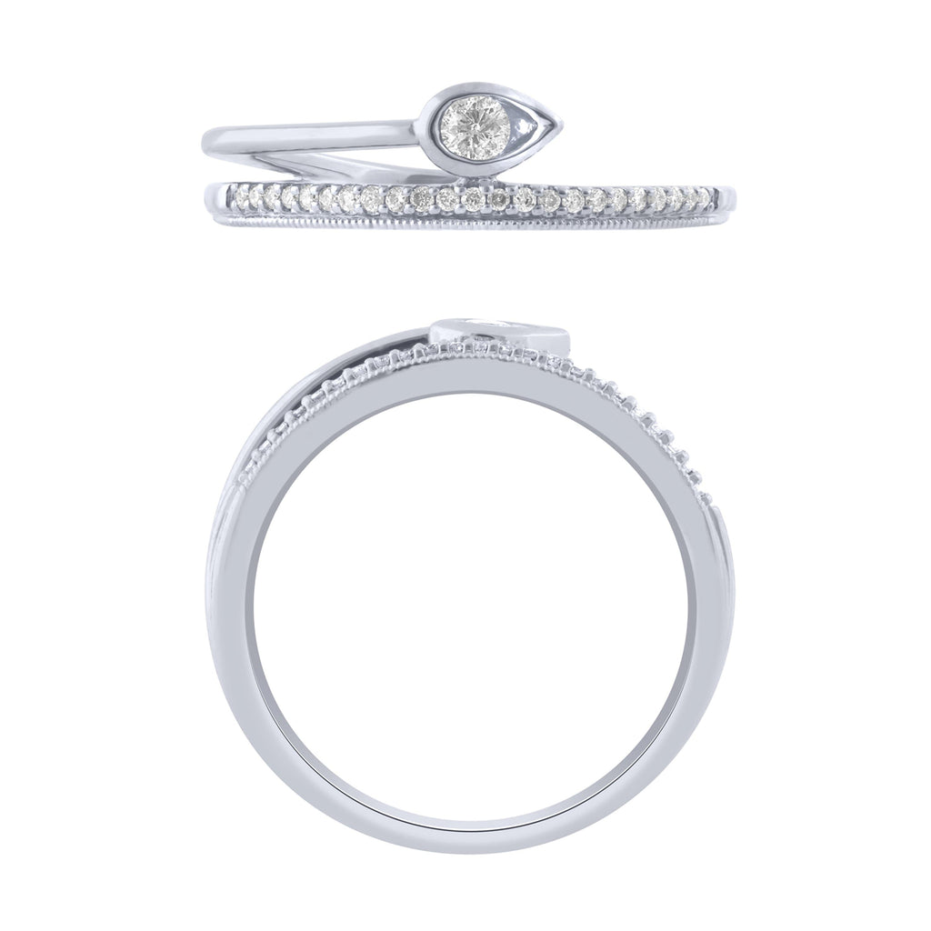 Sterling Silver 0.16Ctw Diamond Fashion Ring (6738325373083)
