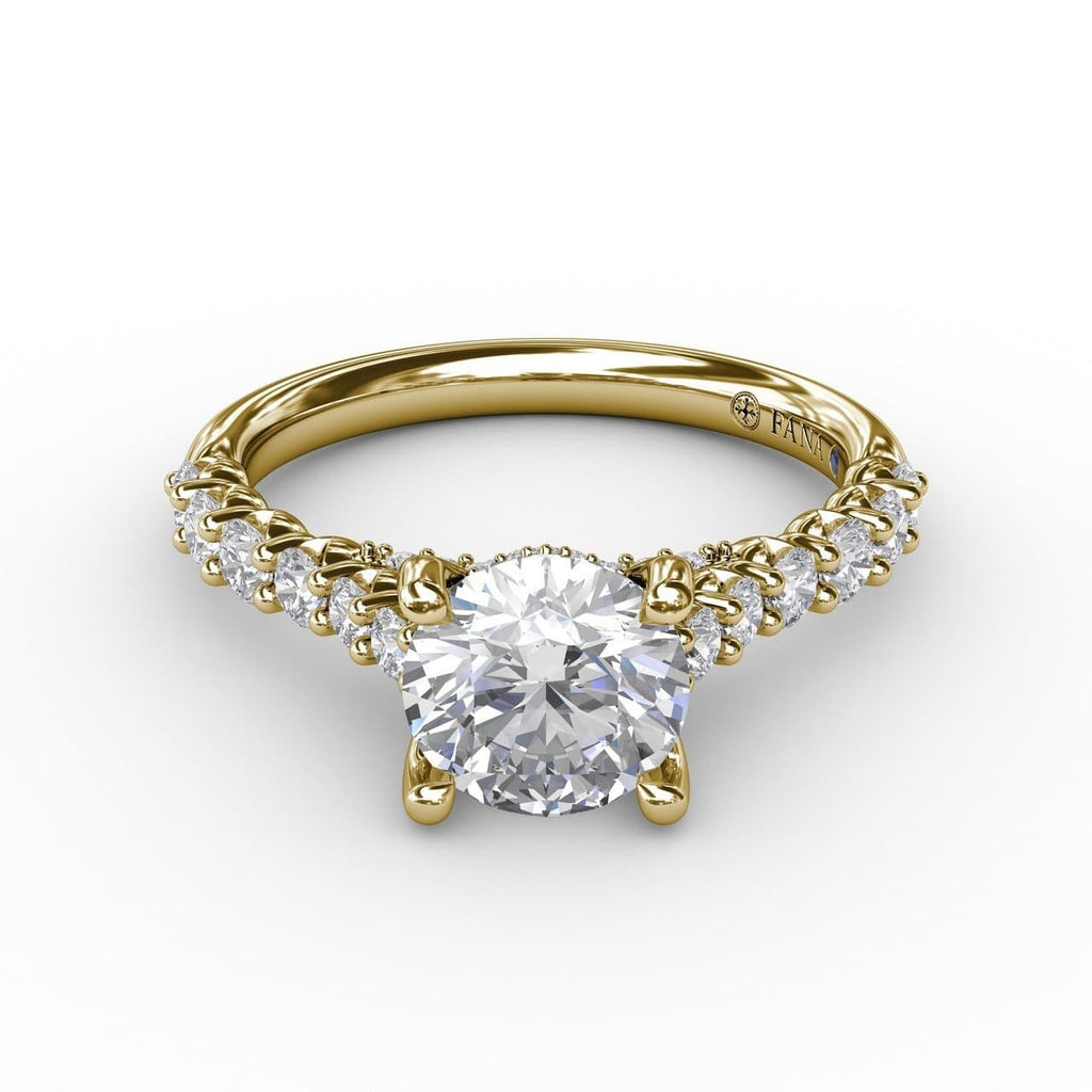 Contemporary Diamond Solitaire Engagement Ring With Hidden Halo (5552783949979)