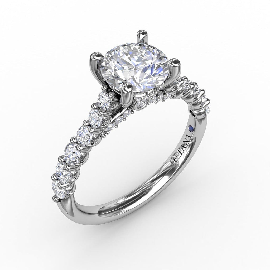 Contemporary Diamond Solitaire Engagement Ring With Hidden Halo (5552772546715)