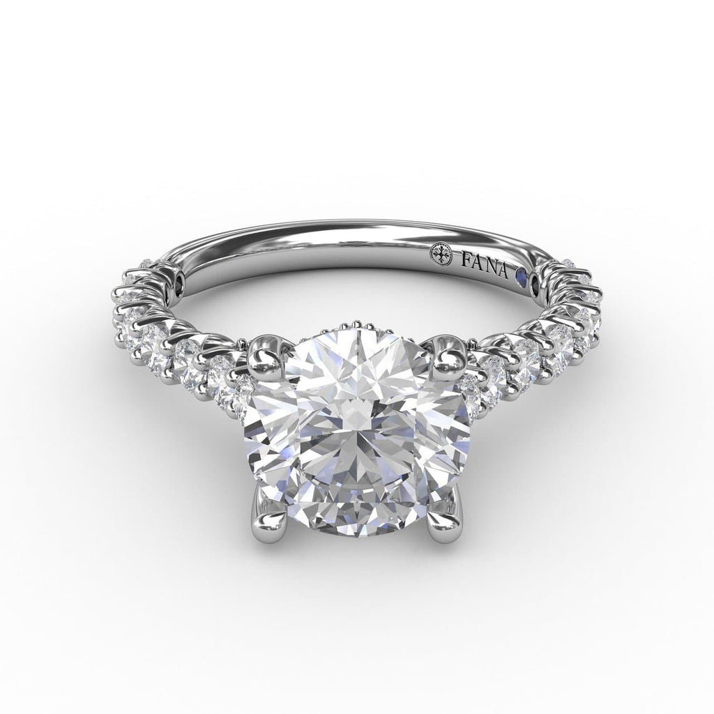 Contemporary Diamond Solitaire Engagement Ring With Hidden Halo (5552772972699)