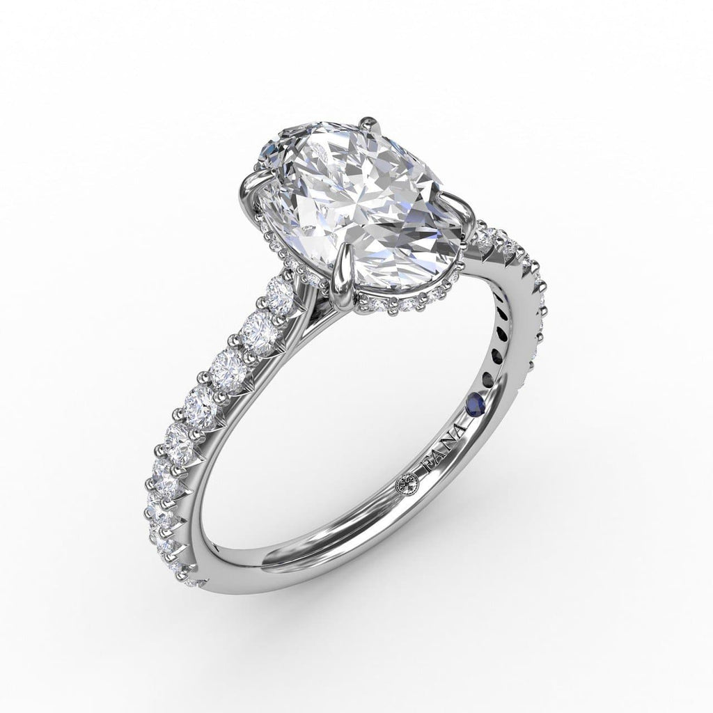 Classic Oval Diamond Solitaire Engagement Ring With Hidden Pavé Halo (5552774316187)