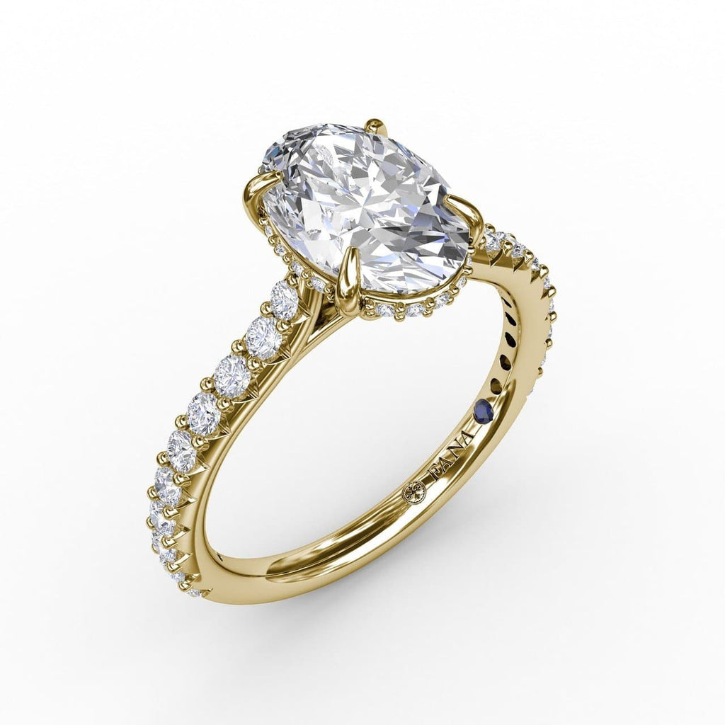Classic Oval Diamond Solitaire Engagement Ring With Hidden Pavé Halo (5552784277659)