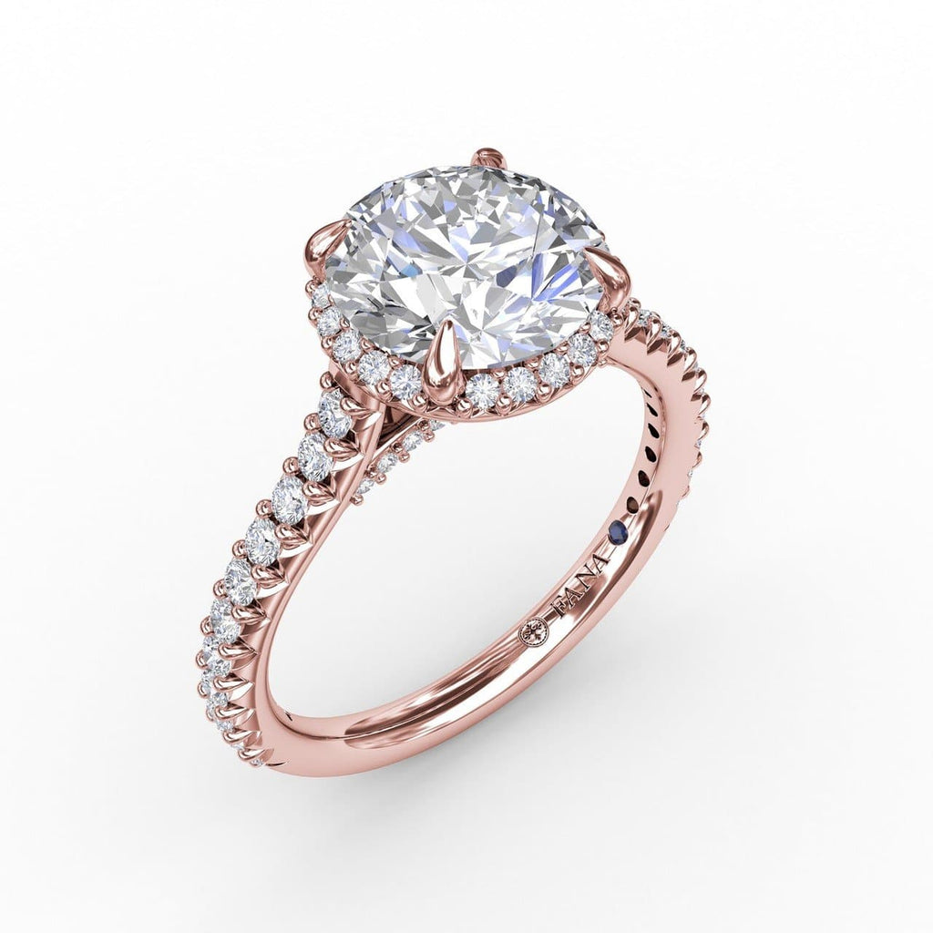 Contemporary Round Diamond Halo Engagement Ring With Geometric Details (5552788701339)