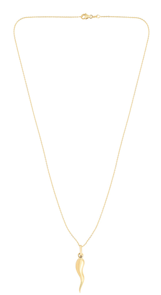 14K Gold Italian Horn Necklace (8210048844006)