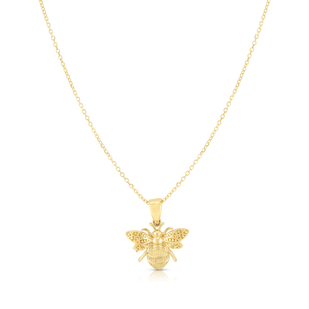 14K Gold Bumblebee Necklace (8210048712934)