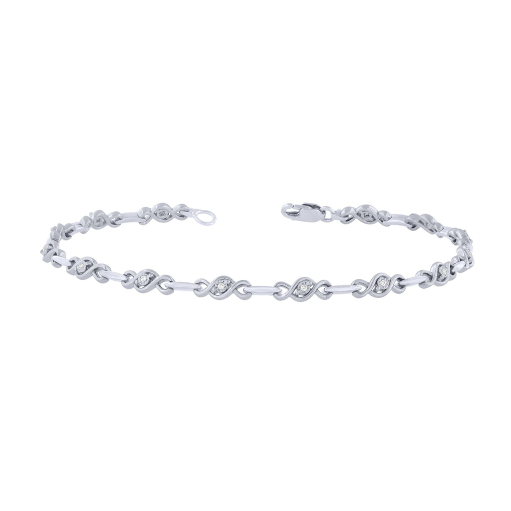 Sterling Silver 1/10Ctw Dia Fashion Bracelet (6738322522267)
