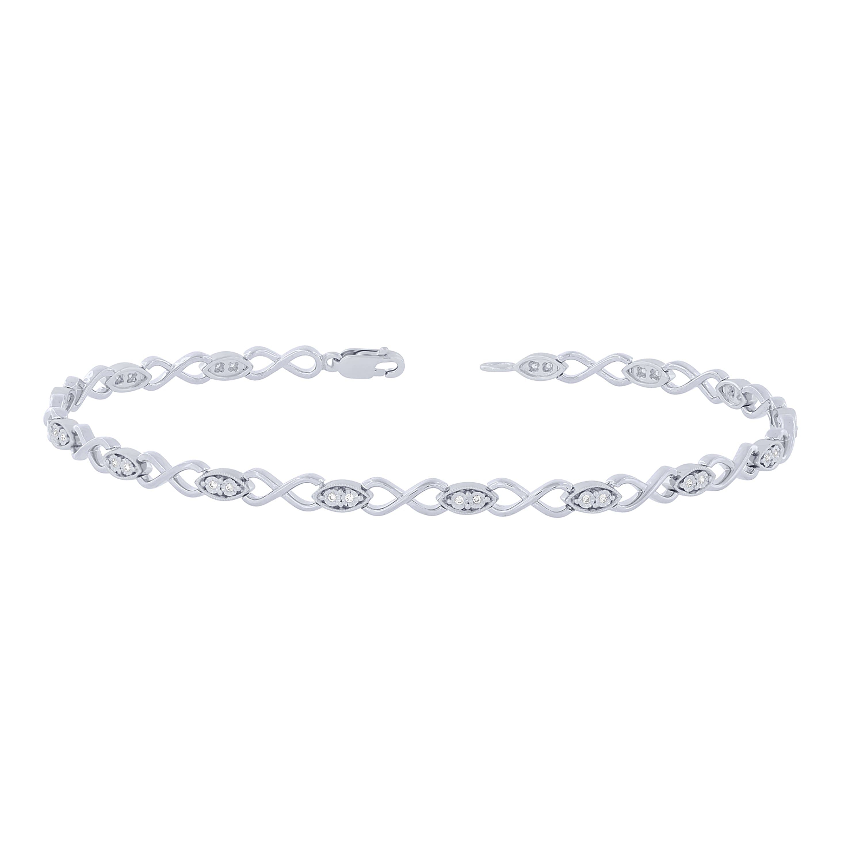 Infinity Chain Link Bracelet in Yellow, Rose or White Gold