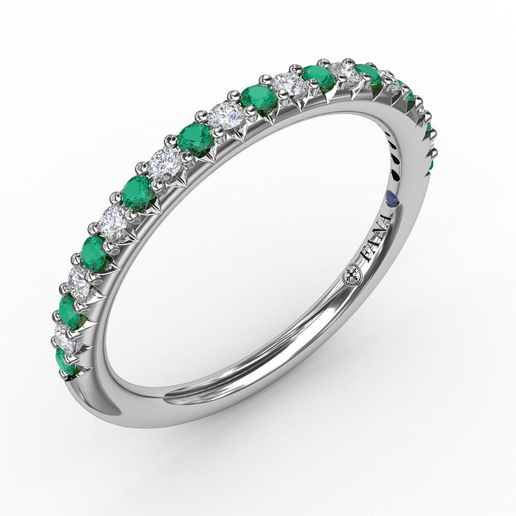 Delicate Emerald Shared Prong Anniversary Band (5551823487131)