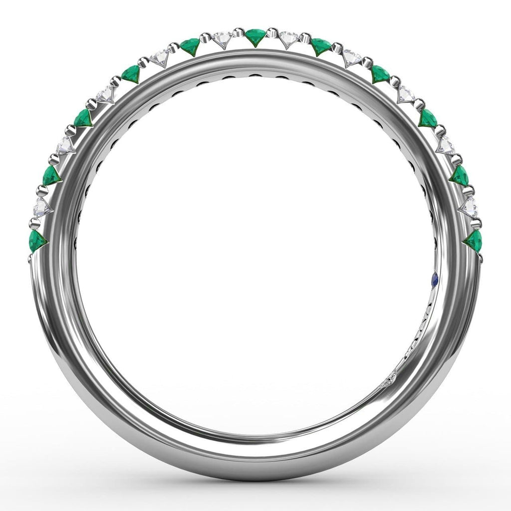 Delicate Emerald Shared Prong Anniversary Band (5551823487131)