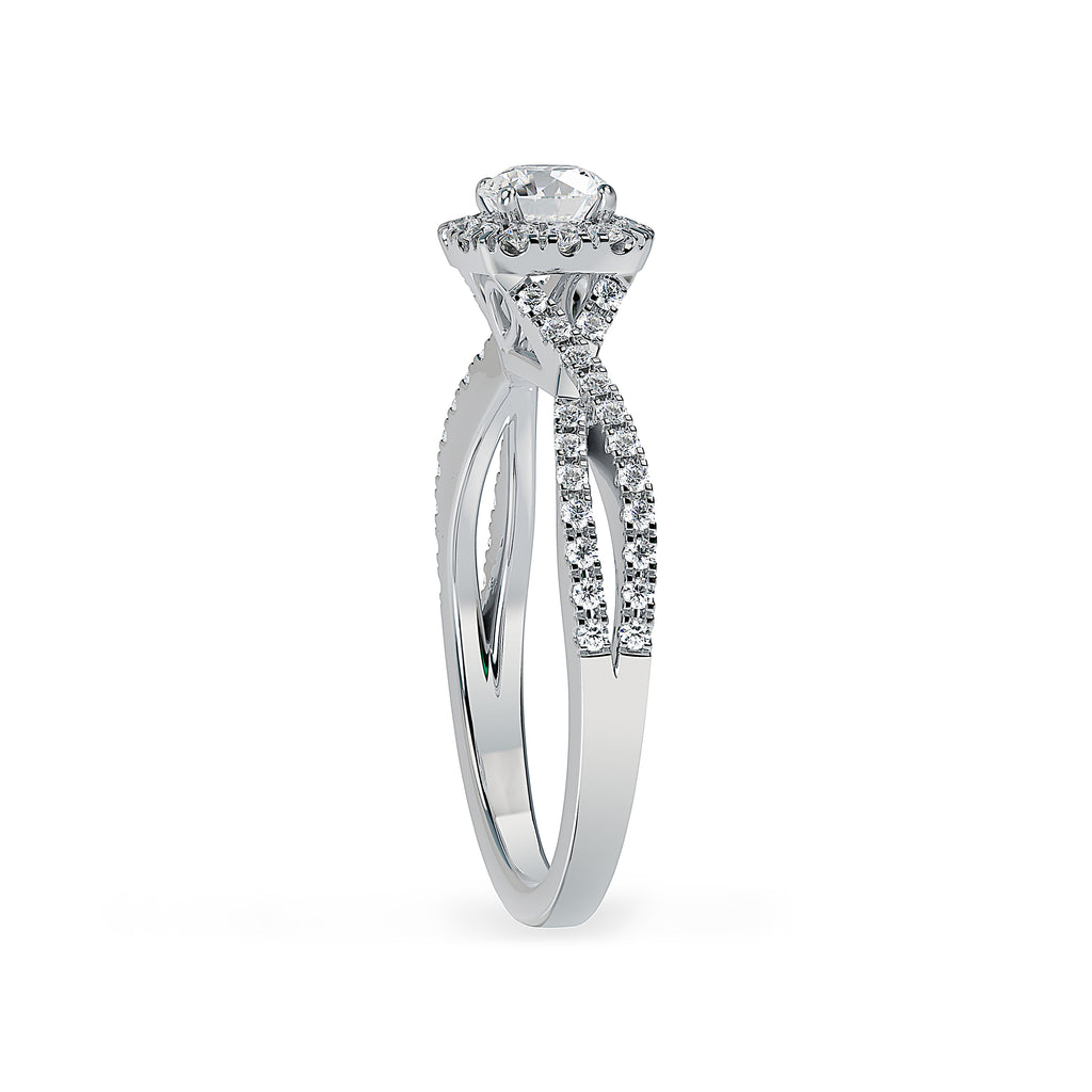 Lab Grown Diamond Halo Engagement Ring (8055182721254)