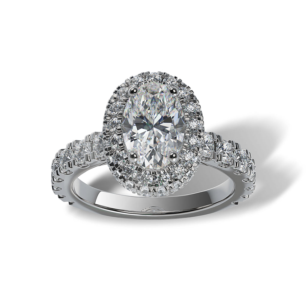 Lab Grown Diamond Halo Engagement Ring (8055182786790)